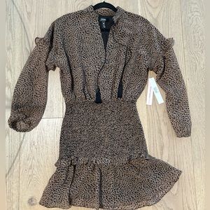 NWT Aqua Leopard Print Smoked Mini Size XS